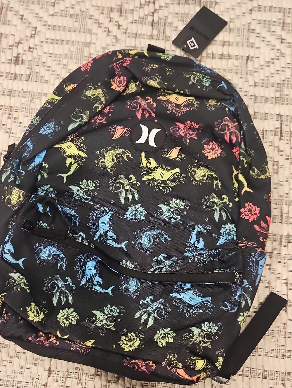 NEW! HURLEY Unisex Aerial Essentials Shark School Beach Backpack.